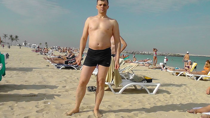 Пляж зимой.