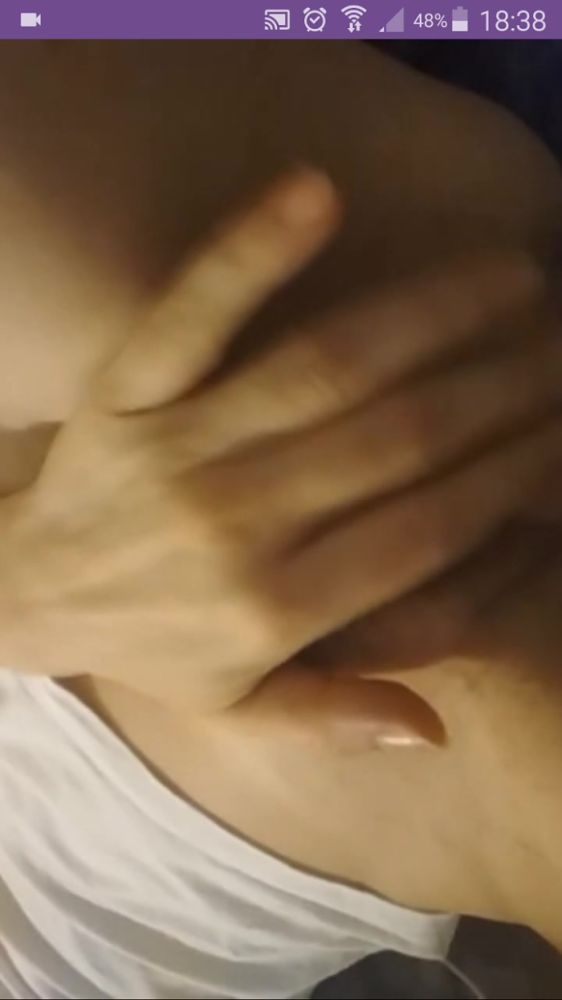 nice babe masturbating & self shot